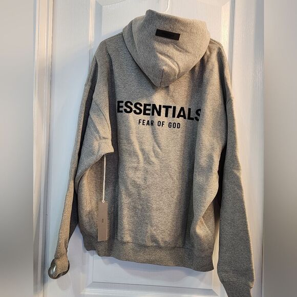 NWT Essentials Fear of God Dark Oatmeal Hoodie Size Large - Picture 4 of 9